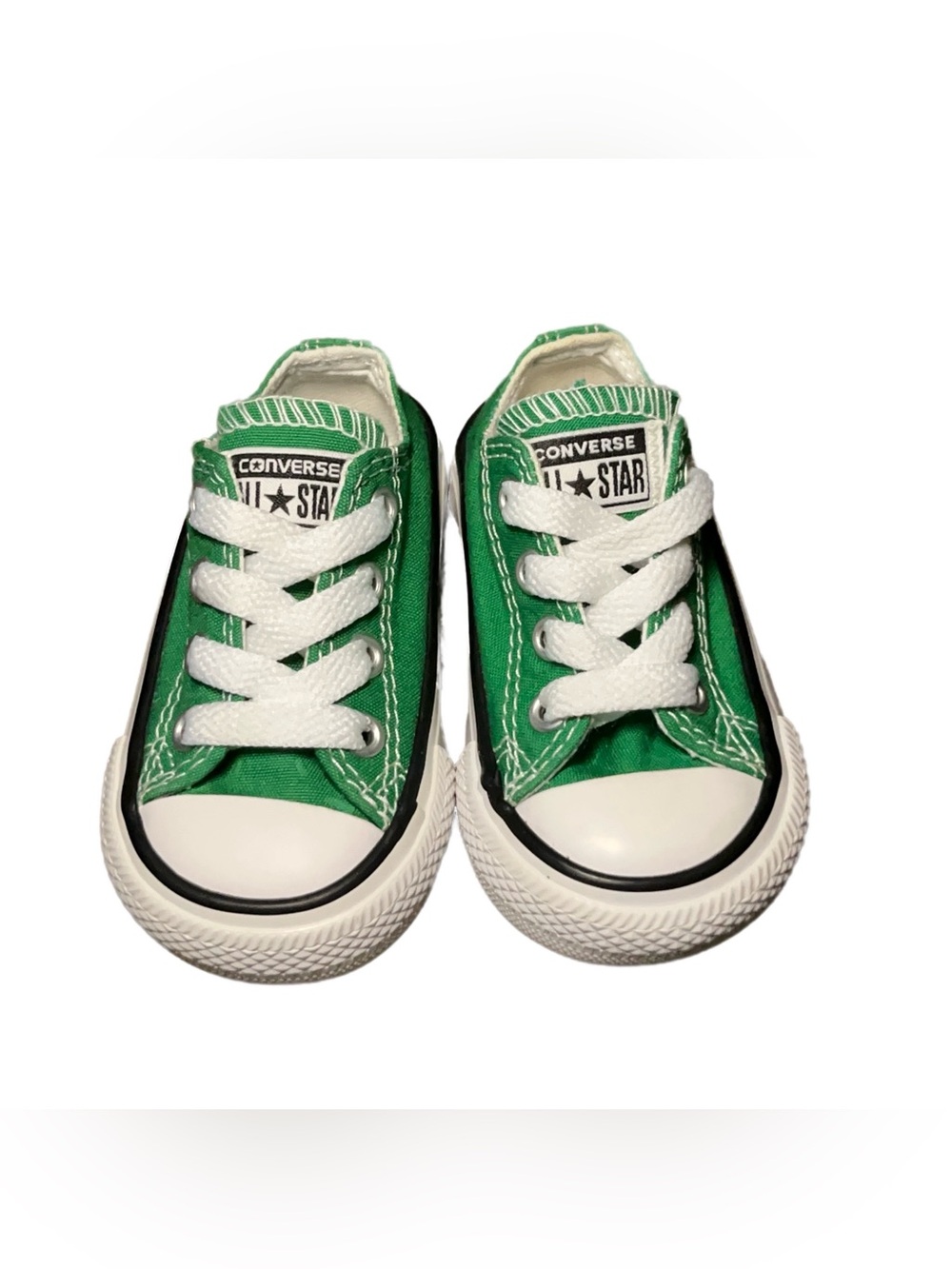 Converse All Star Green Canvas Low Top Sneakers Kids Size 3
